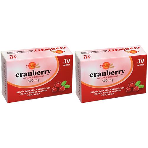 Force Nutrition Cranberry 500 Mg 2X30 Tablet Büyük Meyveli Vaksiniyum