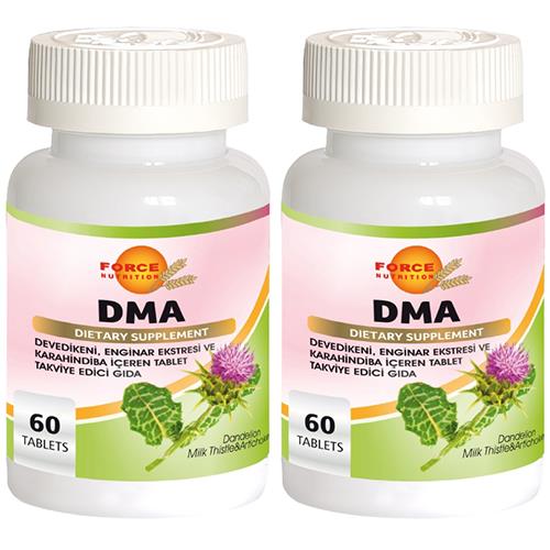 Force Nutrition Dma 2X60 Tablet Dandelion Milk Thistle Artichoke Deve Dikeni Karahindiba Enginar