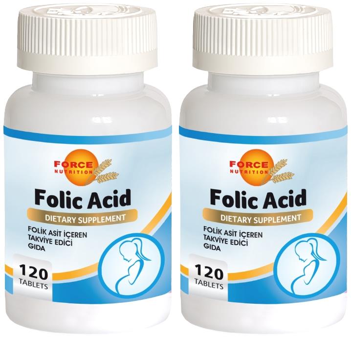 Force Nutrition Folik Asit 400 Mcg 2X120 Tablet Folic Acid
