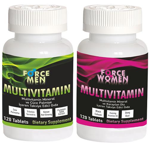 Force Nutrition Force Men Multivitamin Force Women Multi Vitamin 2Li Set