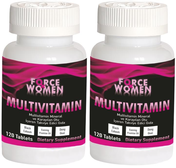 Force Nutrition Force Women Kadın Multivitamin 2X120 Tablet Karayılan Otu Evening Promise Oil