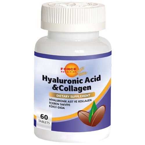 Force Nutrition Hyaluronik Asit Kolajen 60 Tablet Hyaluronic Acid Collagen