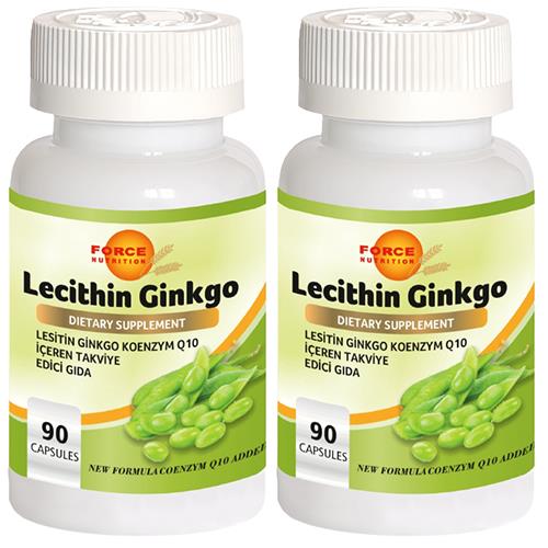 Force Nutrition Lecithin Ginkgo Coenzyme Q10 2X90 Kapsül Lesitin Koenzim