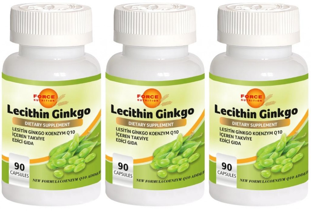 Force Nutrition Lecithin Ginkgo Coenzyme Q10 3X90 Kapsül Lesitin Koenzim