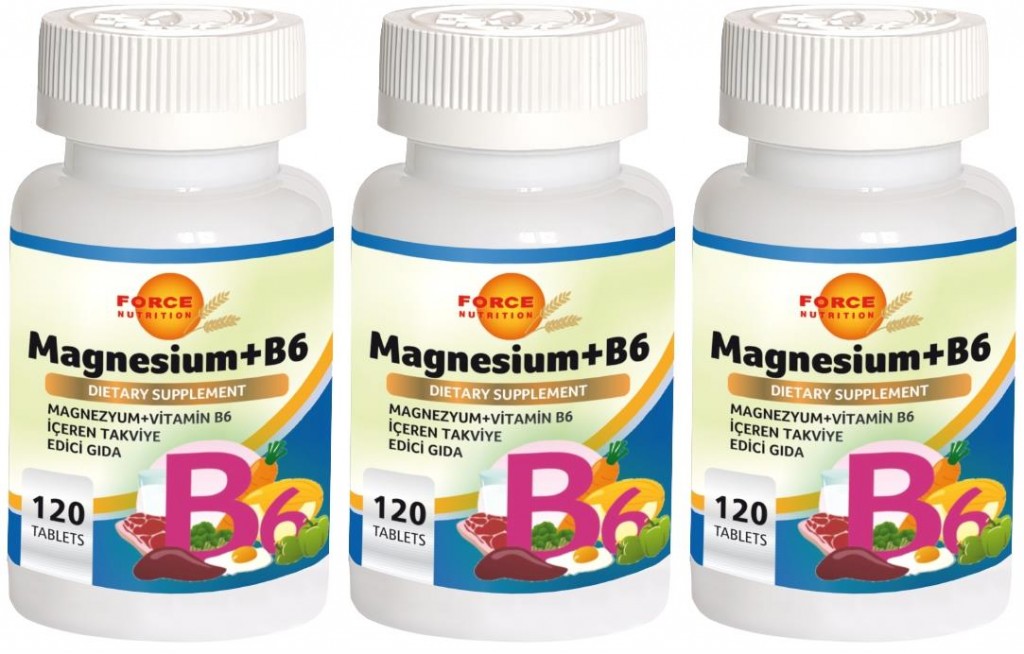 Force Nutrition Magnezyum + Vitamin B6 Vitamini 3X120 Tablet Magnesium
