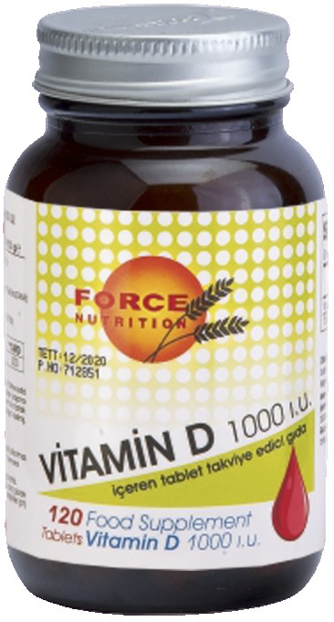Force Nutrition Vitamin D 1000 Iu 120 Tablet Kasım