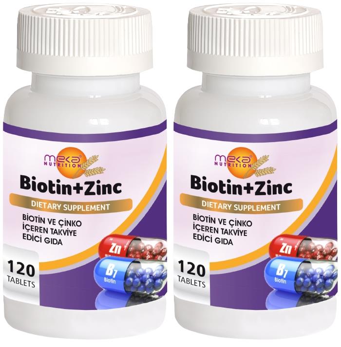 Meka Nutrition Biotin Çinko 2X120 Tablet
