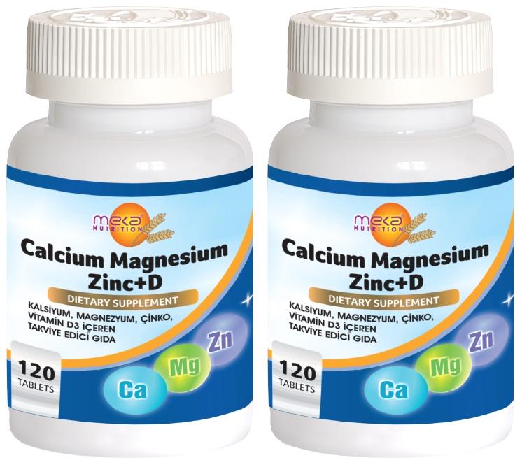 Meka Nutrition Calcium Magnesium Zinc Vitamin D 2X120 Tablet
