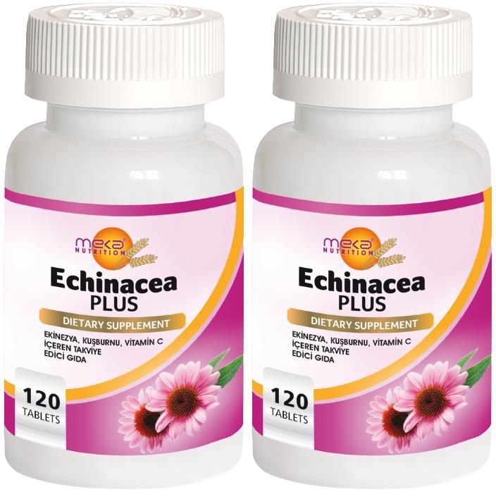 Meka Nutrition Echinacea Plus 2X120 Tablet Ekinezya Kuşburnu Vitamin C Vitamini