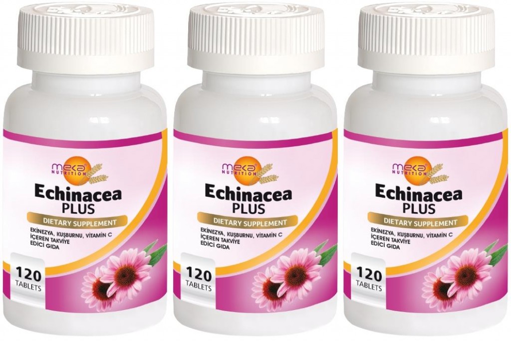 Meka Nutrition Echinacea Plus 3X120 Tablet Ekinezya Kuşburnu Vitamin C Vitamini