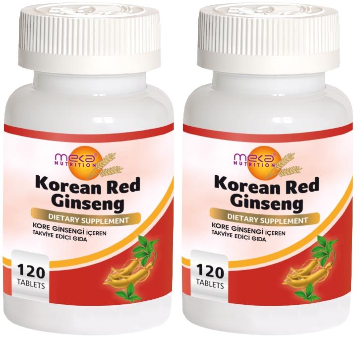 Meka Nutrition Korean Red Ginseng 2X120 Tablet Kırmızı Kore Ginsengi