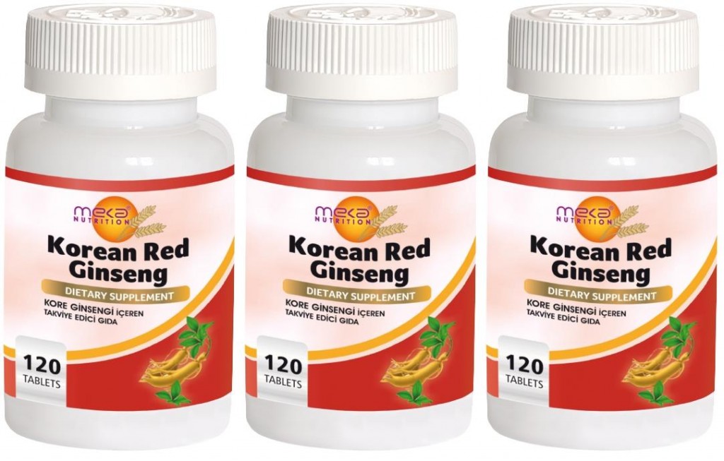 Meka Nutrition Korean Red Ginseng 3X120 Tablet Kırmızı Kore Ginsengi