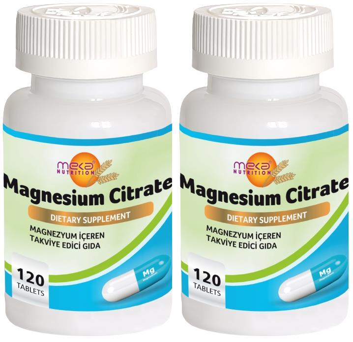 Meka Nutrition Magnesium Citrate 2X120 Tablet Magnezyum Sitrat