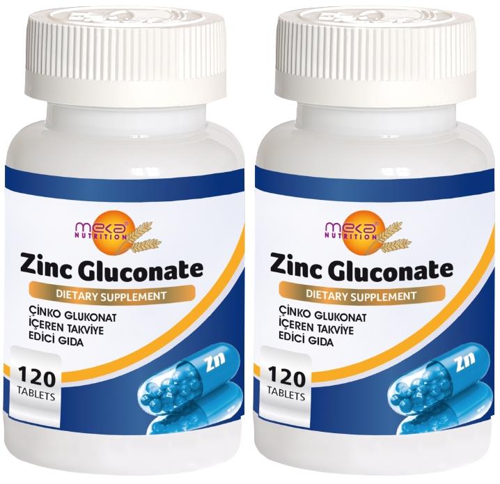 Meka Nutrition Zinc Gluconate 2X120 Tablet Çinko Glukonat