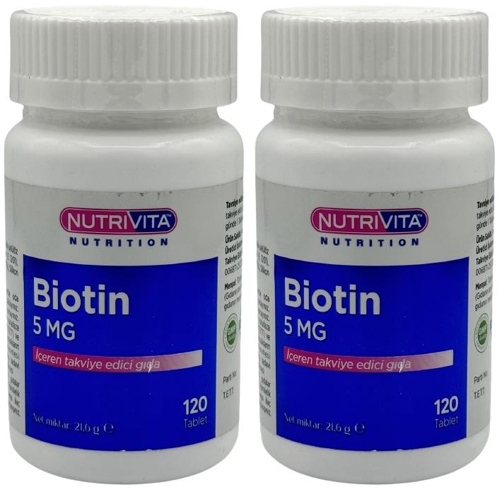 Nutrivita Nutrition Biotin 5 Mg 2X120 Tablet