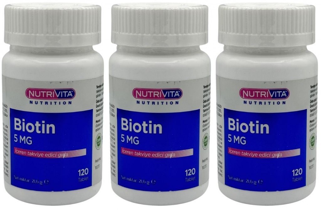 Nutrivita Nutrition Biotin 5 Mg 3X120 Tablet