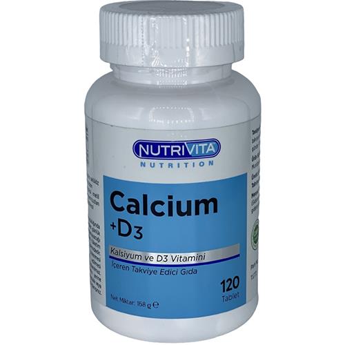 Nutrivita Nutrition Calcium Vitamin D3 Vitamini 120 Tablet Kalsiyum