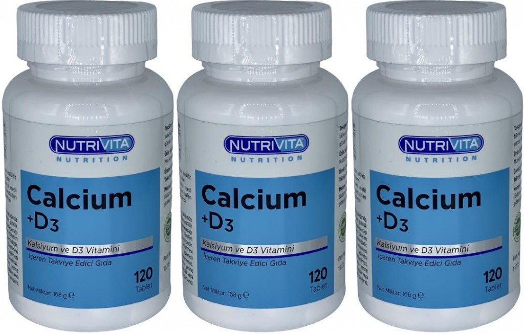 Nutrivita Nutrition Calcium Vitamin D3 Vitamini 3X120 Tablet Kalsiyum