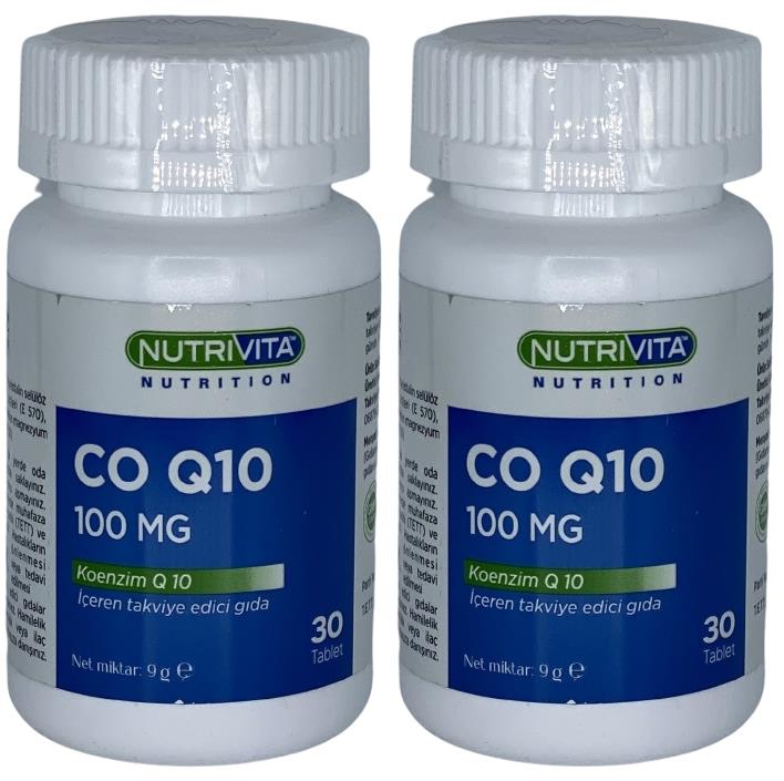 Nutrivita Nutrition Co-Enzyme Q10 100 Mg Coenzyme 2X30 Tablet Koenzim