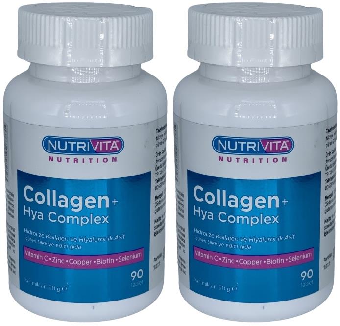 Nutrivita Nutrition Collagen Hya Complex 2X90 Tablet Kolajen Hyaluronik Asit Kompleks