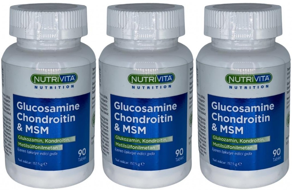 Nutrivita Nutrition Glucosamine Chondroitin Msm 3X90 Tablet Glukozamin Kondroitin