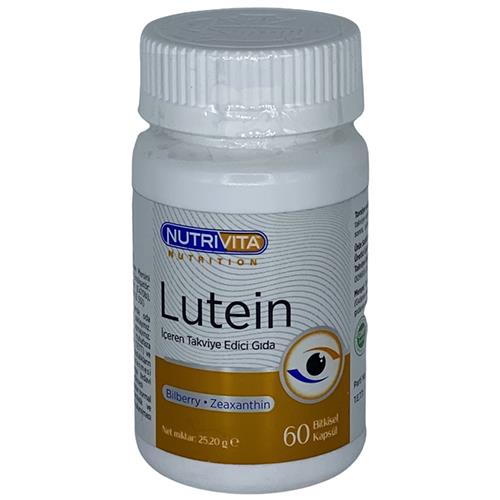 Nutrivita Nutrition Lutein 60 Bitkisel Kapsül Bilberry Zeaxathin Yaban Mersini Zeaksantin