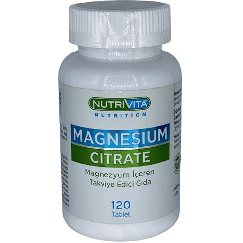 Nutrivita Nutrition Magnesium Citrate 120 Tablet Magnezyum Sitrat
