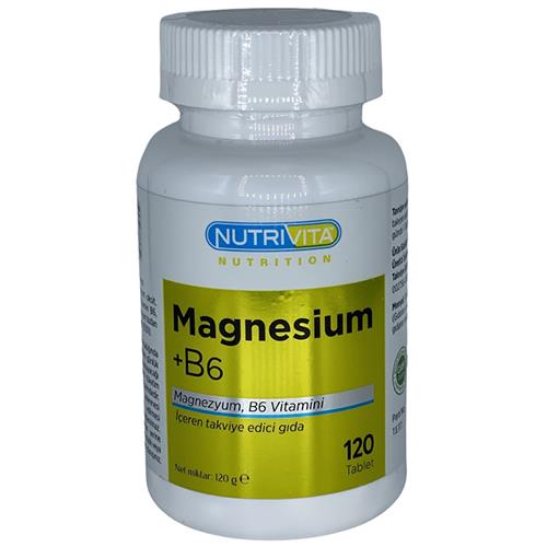 Nutrivita Nutrition Magnesium Vitamin B6 Vitamini 120 Tablet Magnezyum