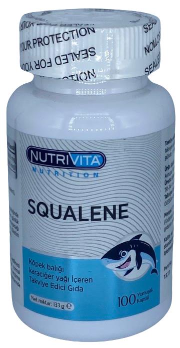 Nutrivita Nutrition Squalene 100 Yumuşak Kapsül Köpek Balığı Karaciğer Yağı 1000 Mg