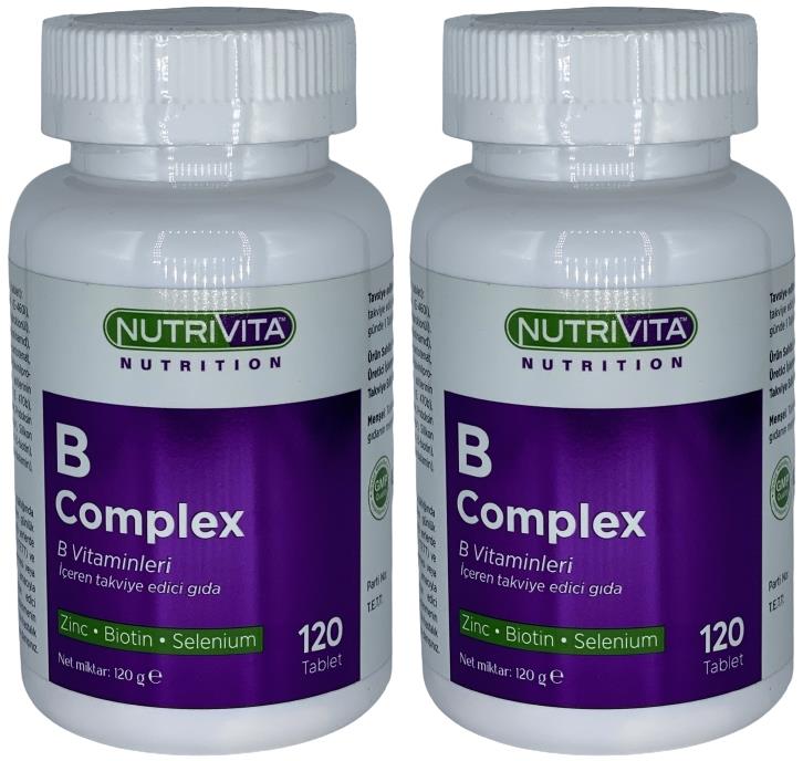 Nutrivita Nutrition Vitamin B Complex 2X120 Tablet B Vitamini Kompleks