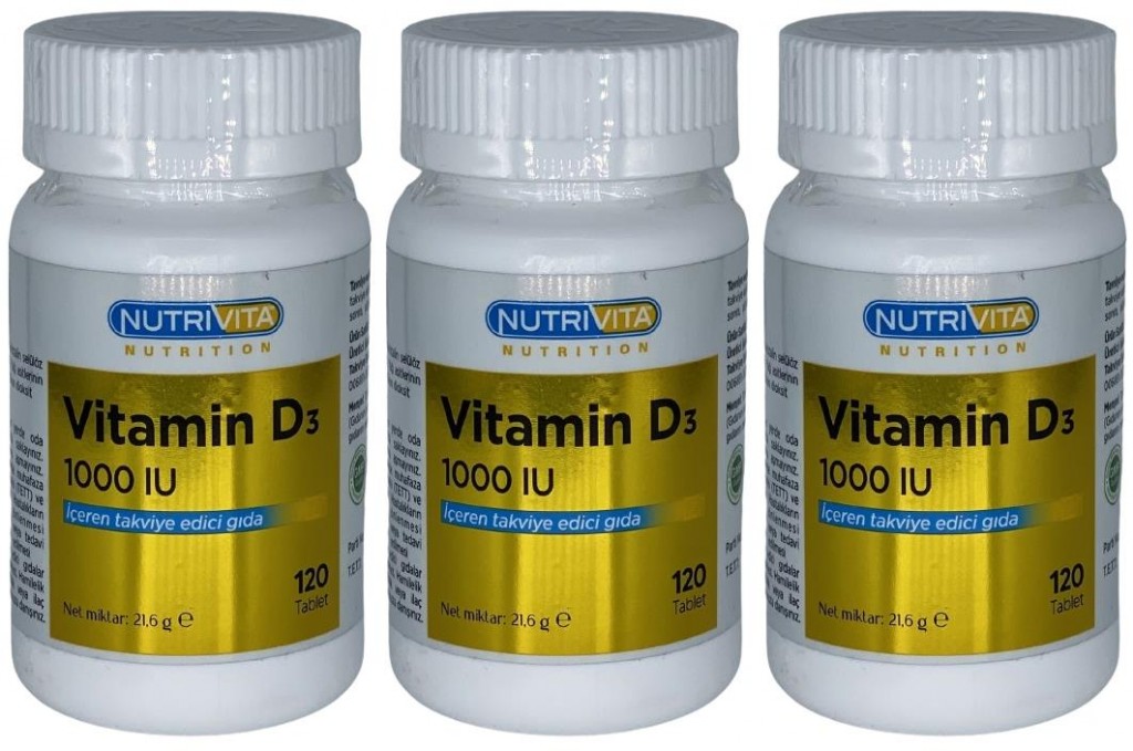 Nutrivita Nutrition Vitamin D3 Vitamini 1000 Iu 3X120 Tablet