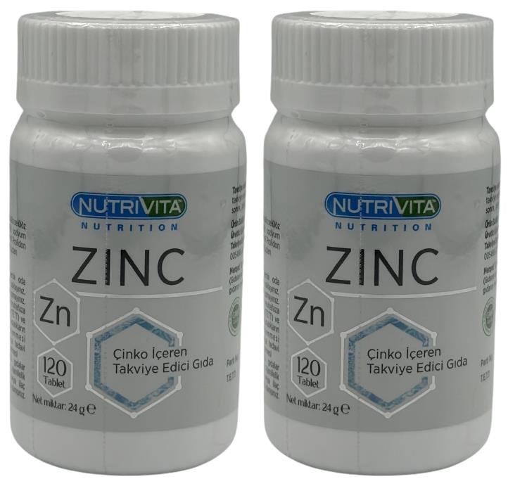 Nutrivita Nutrition Zinc 15 Mg Çinko 2X120 Tablet