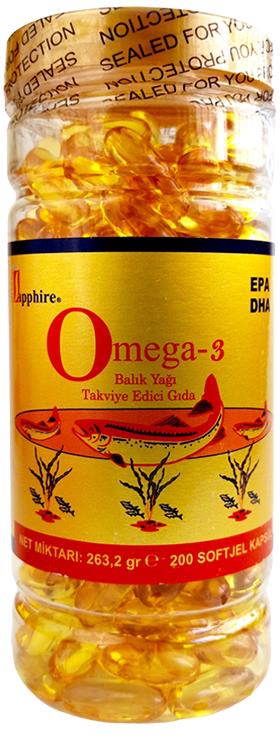 Sapphire Omega 3 1000 Mg Balık Yağı 200 Softgel