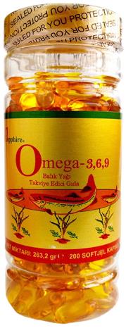 Sapphire Omega 3-6-9 1000 Mg Balık Yağı 200 Softgel