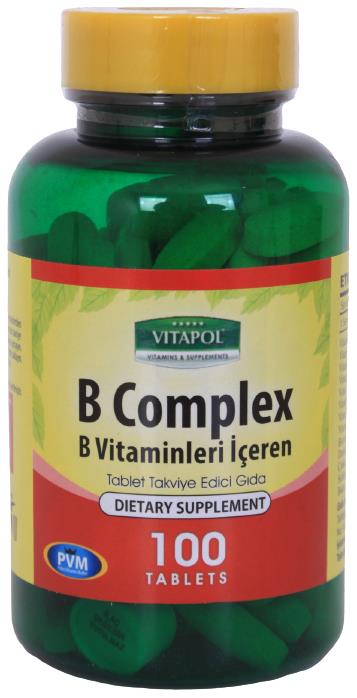 Vitapol B Vitamini Kompleks 100 Tablet Vitamin B Complex