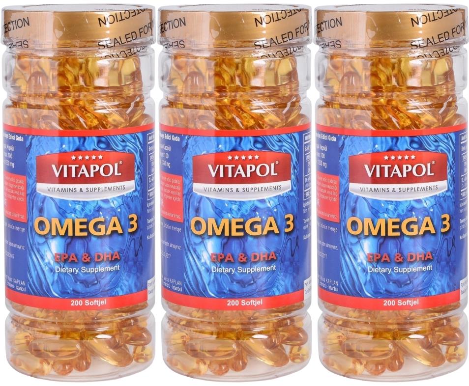 Vitapol Balık Yağı 1000 Mg Omega 3 3X200 Softgel