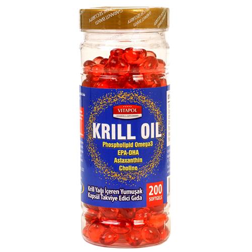 Vitapol Krill Oil Phospholipid 200 Yumuşak Kapsül Omega 3 Epa Dha Astaxanthin Choline