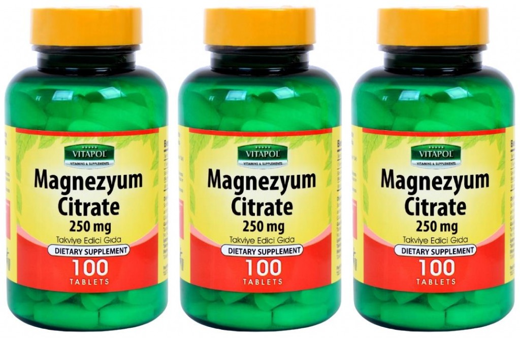Vitapol Magnesium Citrate 3X100 Tablet Vitamin B6 Vitamini Magnezyum Sitrat