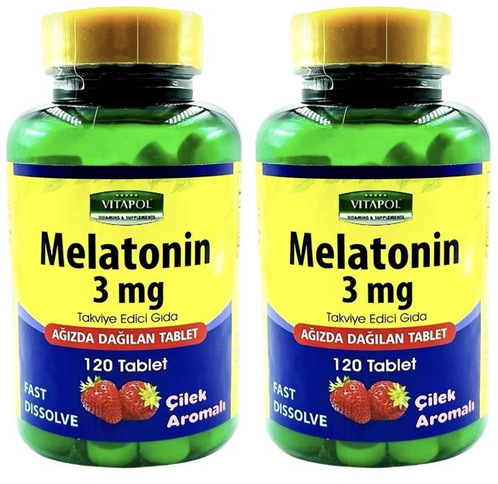 Vitapol Melatonin 3 Mg Ağızda Dağılan 2X120 Tablet Çilek Aromalı