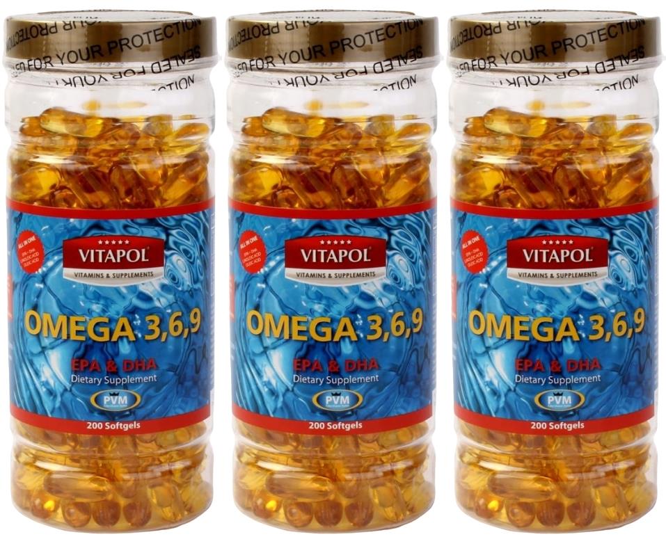 Vitapol Omega 3-6-9 Balık Yağı 3X200 Softgel