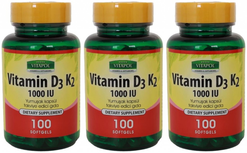 Vitapol Vitamin D3 Vitamin K2 3X100 Softgel D3 Vitamini K2 Vitamini