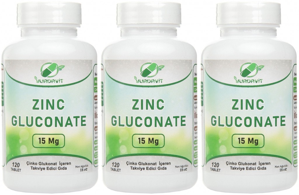 Yurdavit Zinc Gluconate 15 Mg 3X120 Tablet Çinko Glukonat