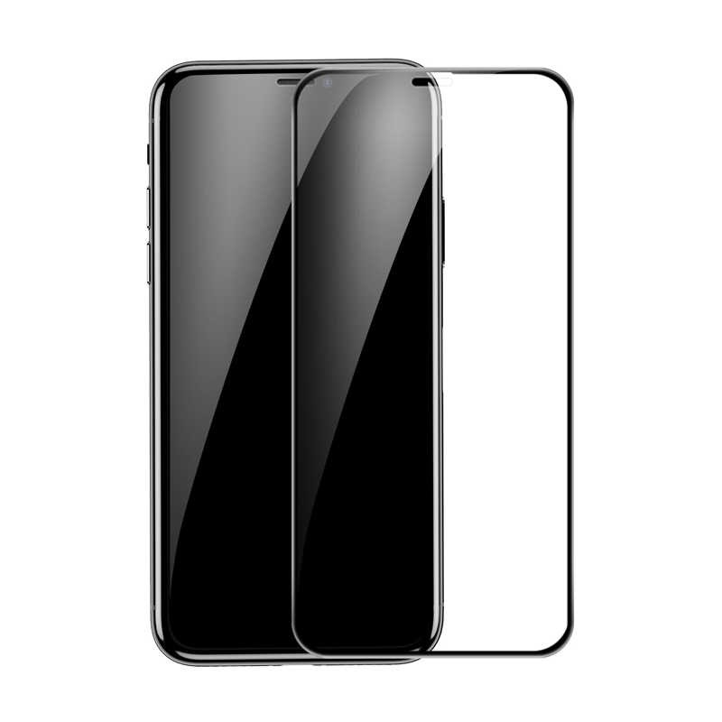 Iphone 11 5D Kenarı Kırılmaya Dayanıklı Tam Kapatan Cam Siyah