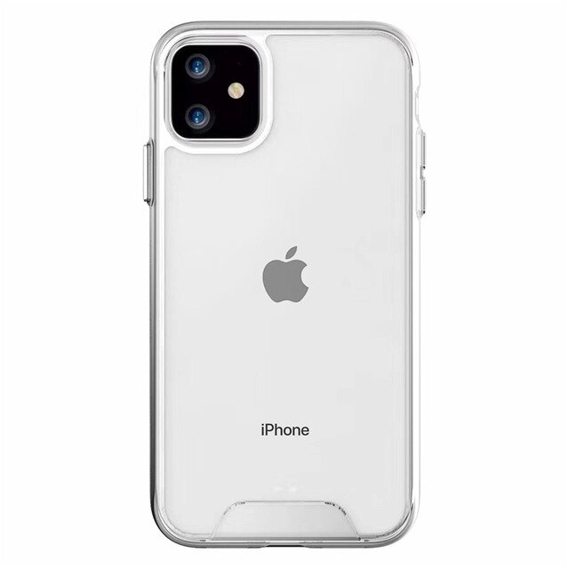 Iphone 11 Kılıf Gard Sert Silikon Şeffaf + Tam Kapatan Cam