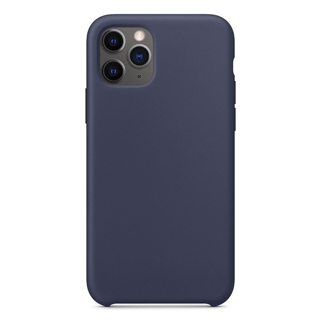 Iphone 11 Pro Max Kılıf Lansman İçi Süet Silikon Lacivert