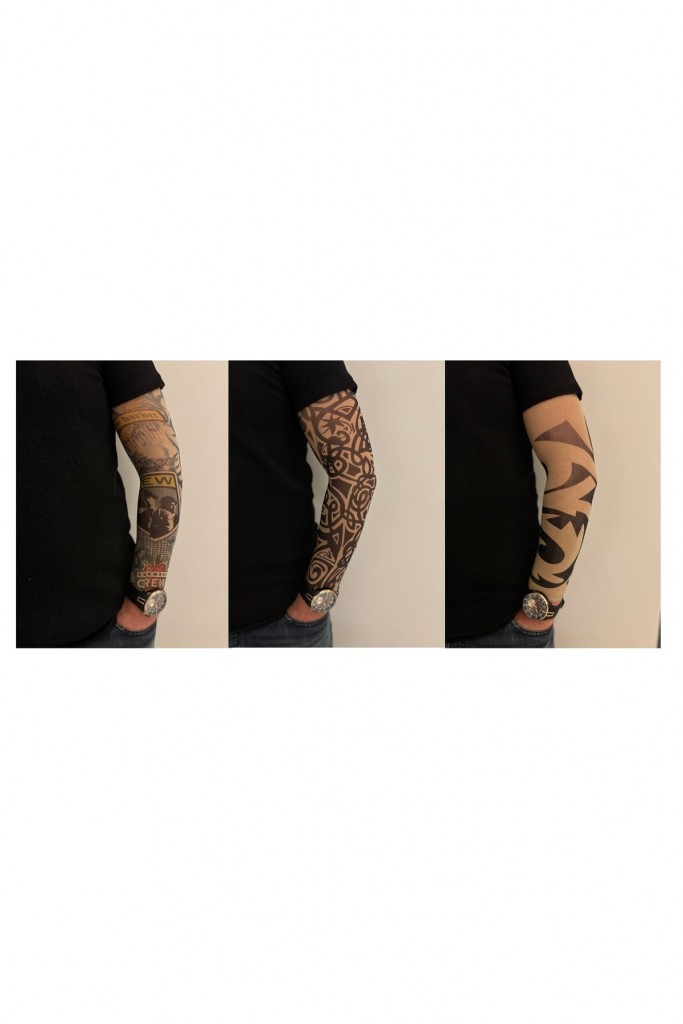 Giyilebilir Dövme 3 Çift 6 Adet Kol Çorap Dövmesi Sleeve Tattoo Set21