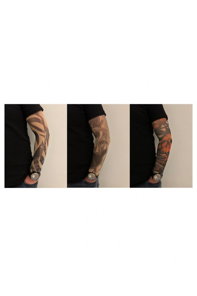 Giyilebilir Dövme 3 Çift 6 Adet Kol Çorap Dövmesi Sleeve Tattoo Set23