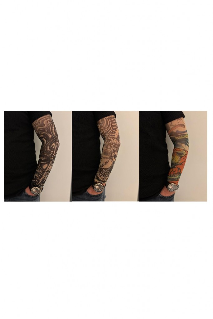 Giyilebilir Dövme 3 Çift 6 Adet Kol Çorap Dövmesi Sleeve Tattoo Set25