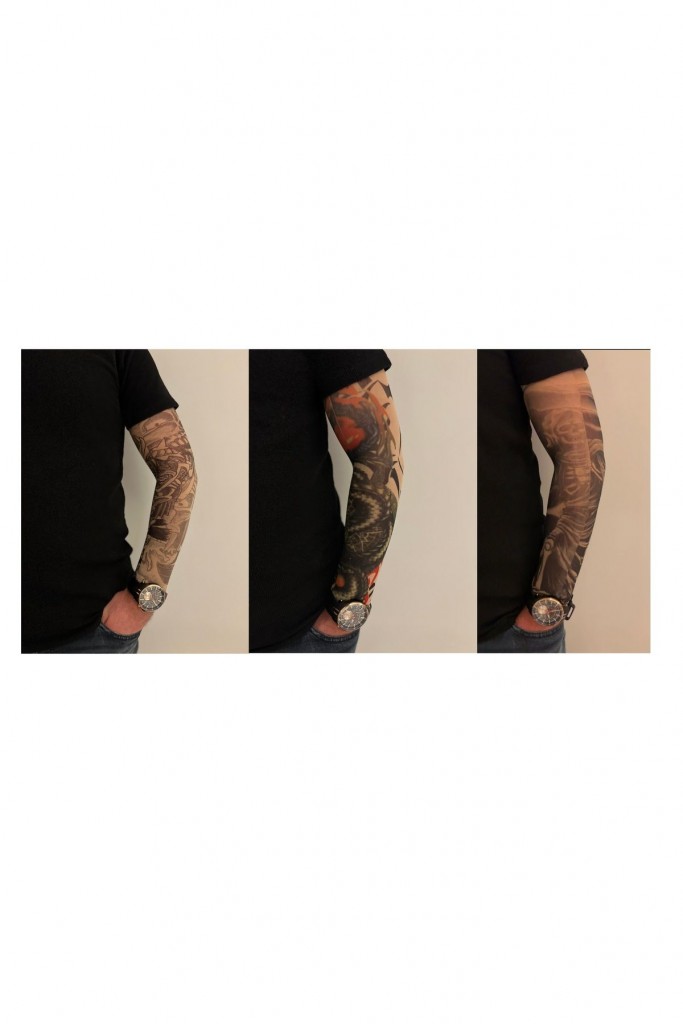 Giyilebilir Dövme 3 Çift 6 Adet Kol Çorap Dövmesi Sleeve Tattoo Set26