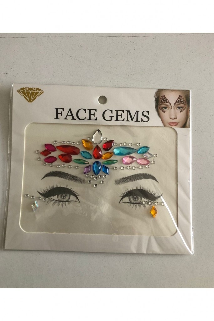 Kendinden Yapışkanlı Yüz Taşı Sticker Face Gems Model12
